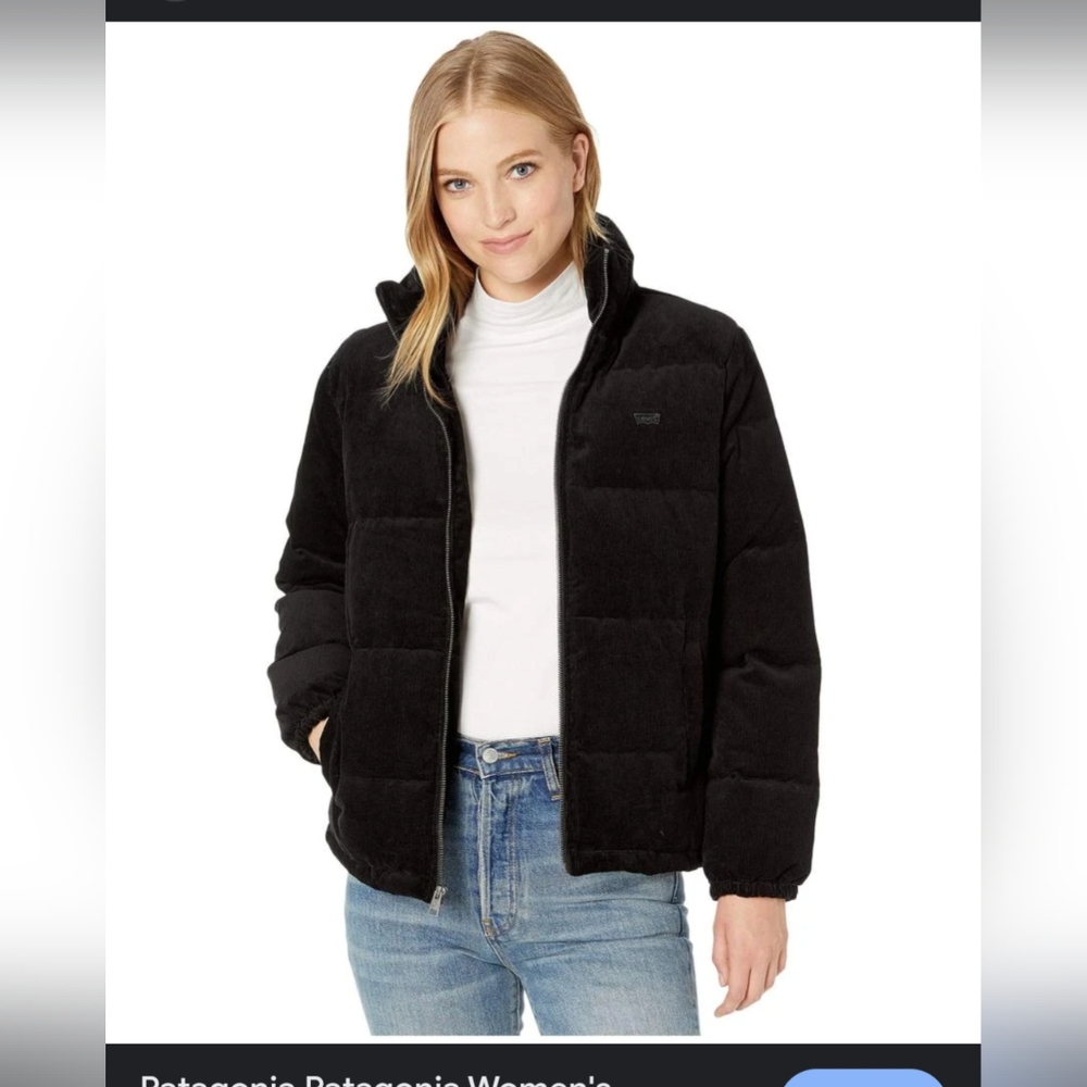 Beautiful Levi's Black corduroy bubble puffer. NWT XL. In perfect condition - Picture 3 of 14